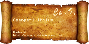 Csengeri Ibolya névjegykártya