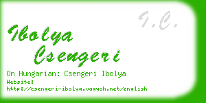 ibolya csengeri business card